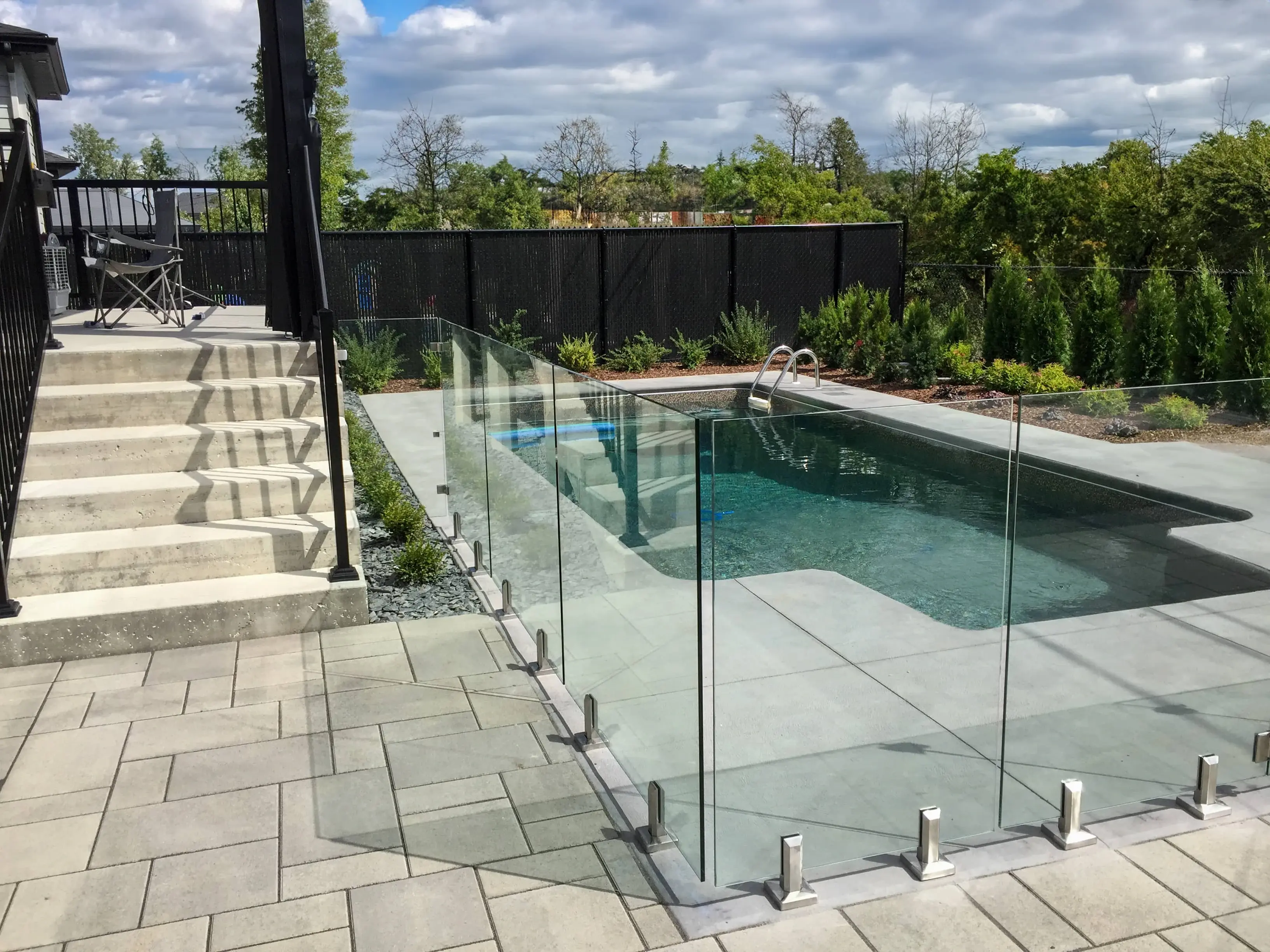 Custom Glass Railing Installation